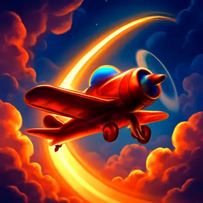 Rotes Propellerflugzeug steigt über eine Gewinnkurve bei Aviator von Spribe.